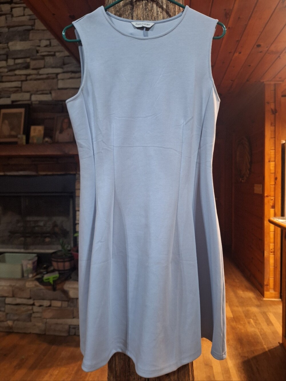 Sophisticate Sleeveless Powder Blue Fit-and-Flare Dress Sz M BY Pretty Garden